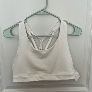 white sports bra